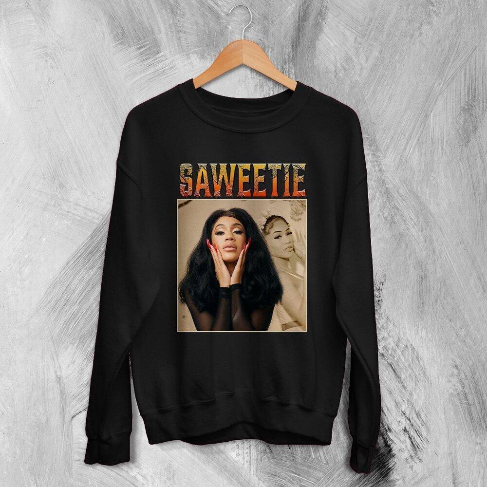 Saweetie Rap Tour Concert Icy Girl Streetwear Music Graphic T-shirt